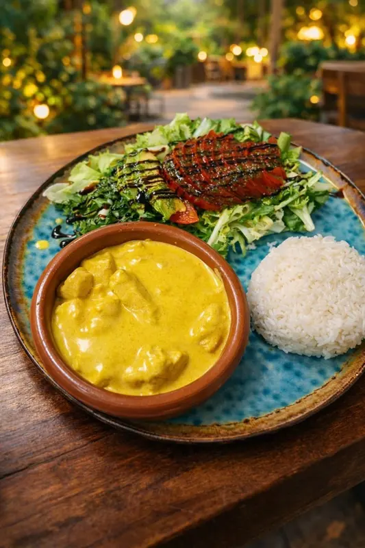 Hähnchen-Curry mit Kokosmilch